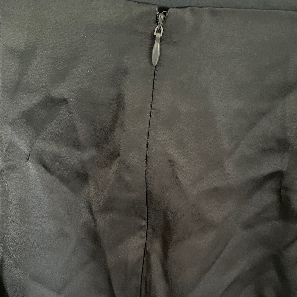 Eloquii Dark Blue Polyester Mini Skirt with Zipper Back - Picture 7 of 7